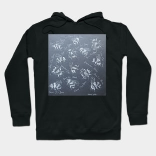 Monochrome, bumblebees "Save Our Bees" Hoodie